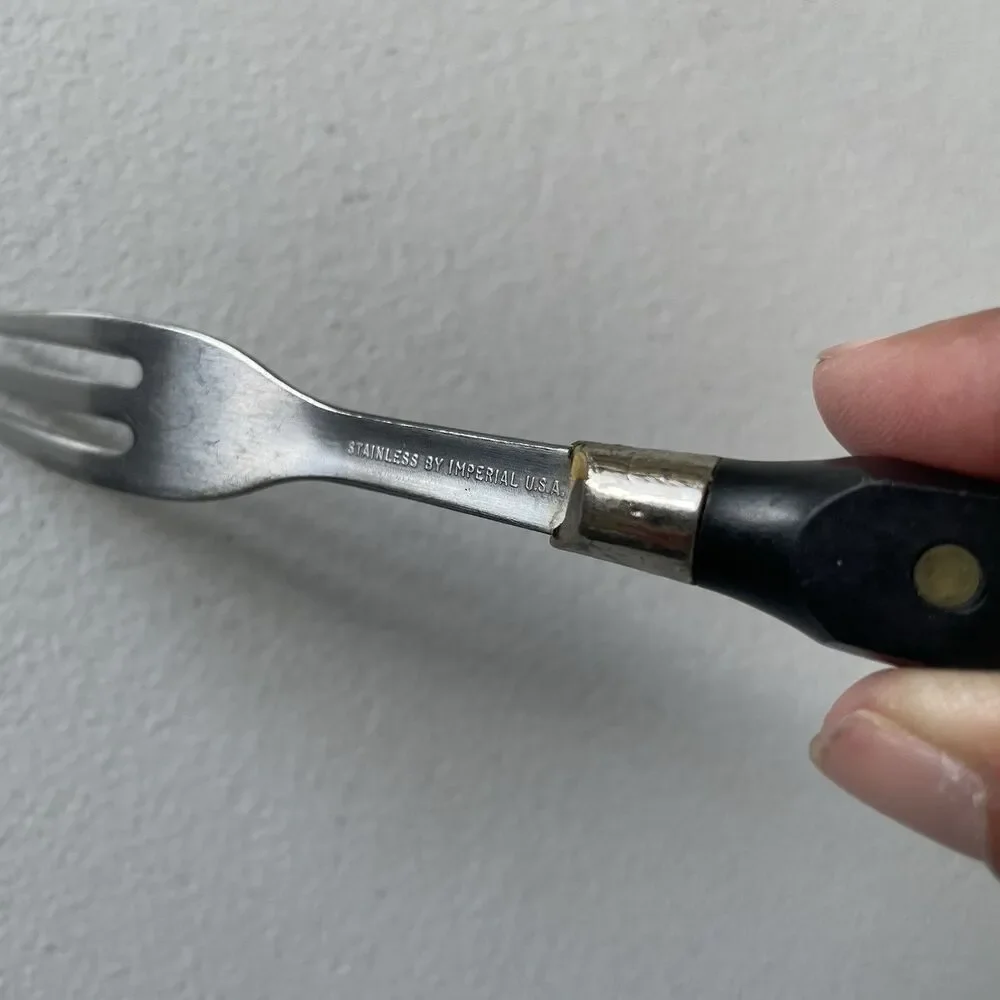Imperial USA Granny Fork Stainless Steel Black Handle 8